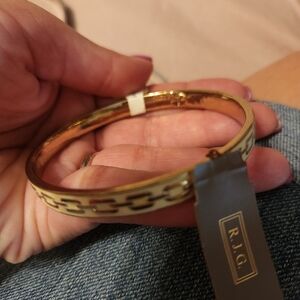 R.J. Graziano Gold and Cream Bangle